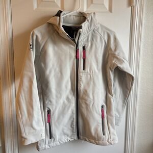 Outfitter Trading Company White Jacket Size Large Youth Girls Full Zipper NWOT